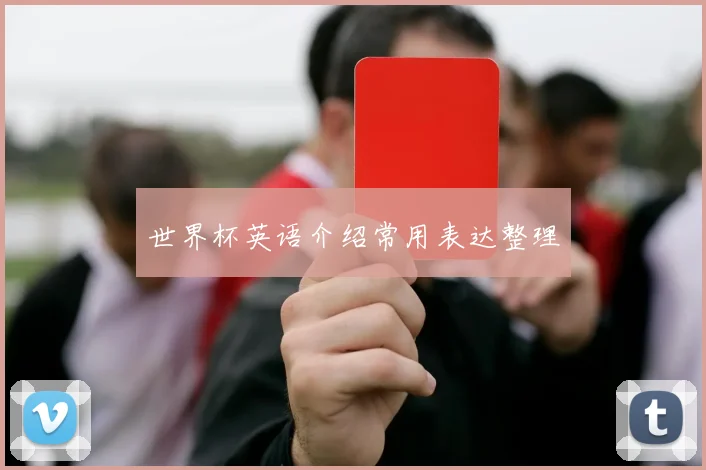 世界杯英语介绍常用表达整理